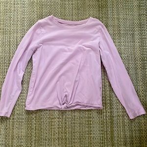 Crewcuts lavender long sleeve shirt with knot